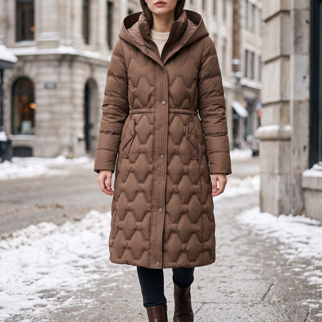 Daphne — Warm Long Quilted Puffer Coat for Women (3), StyleTruly