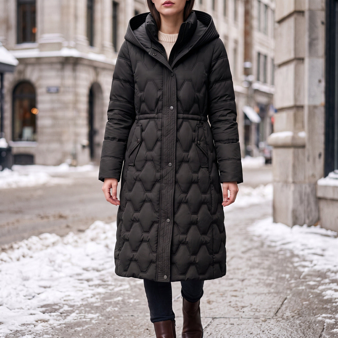 Daphne — Warm Long Quilted Puffer Coat for Women (4), StyleTruly