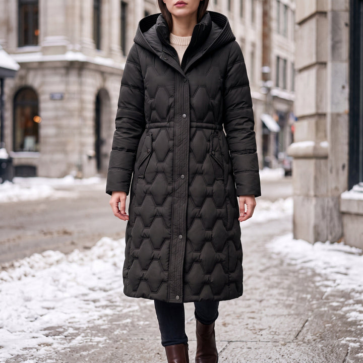 Daphne — Warm Long Quilted Puffer Coat for Women (4), StyleTruly