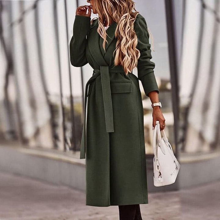 Delaney tie belt long coat — image 3
