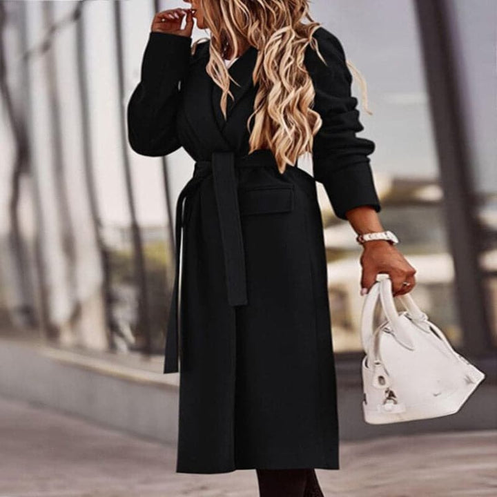 Delaney tie belt long coat — image 4