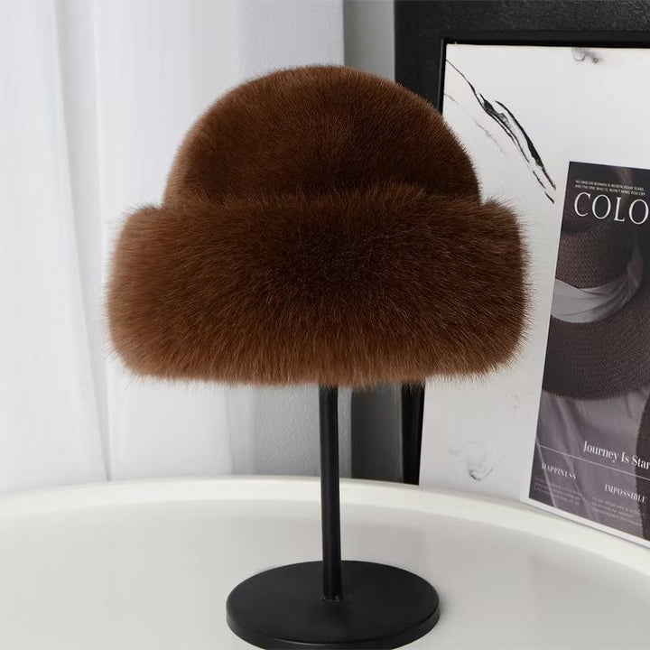 Salomee — Elegant Faux Fur Beanie Winter Hat for Women