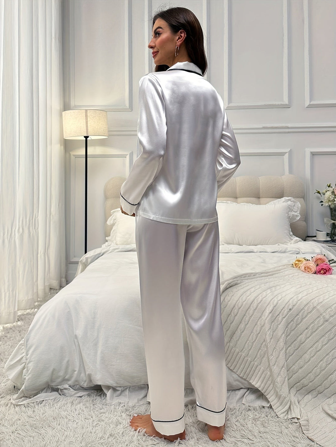 Doriane — Elegant Long Sleeve Two Piece Lounge Set for Women