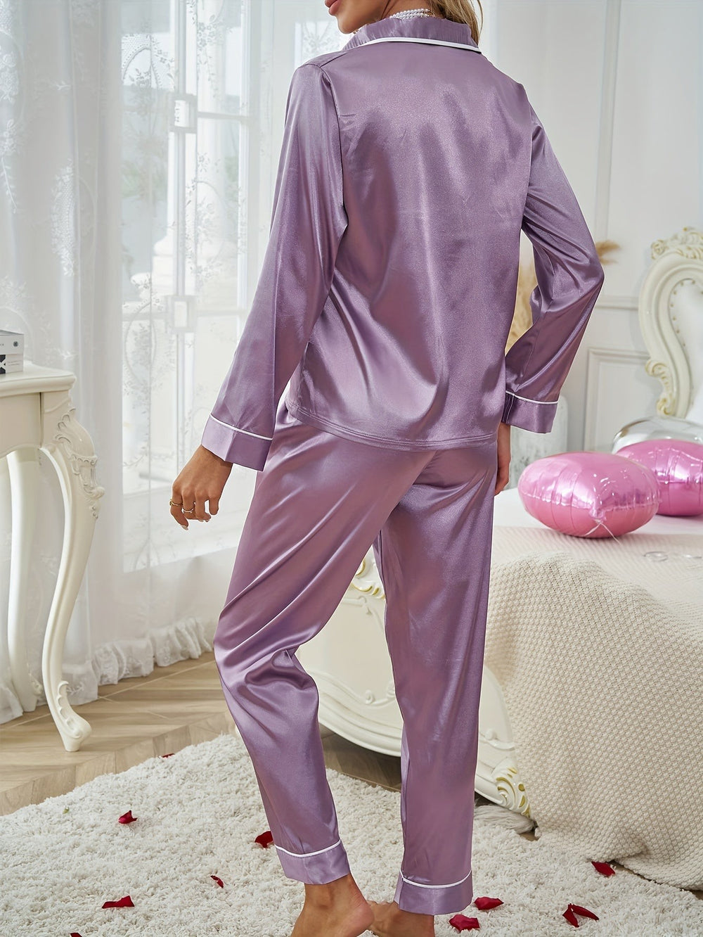 Doriane — Elegant Long Sleeve Two Piece Lounge Set for Women