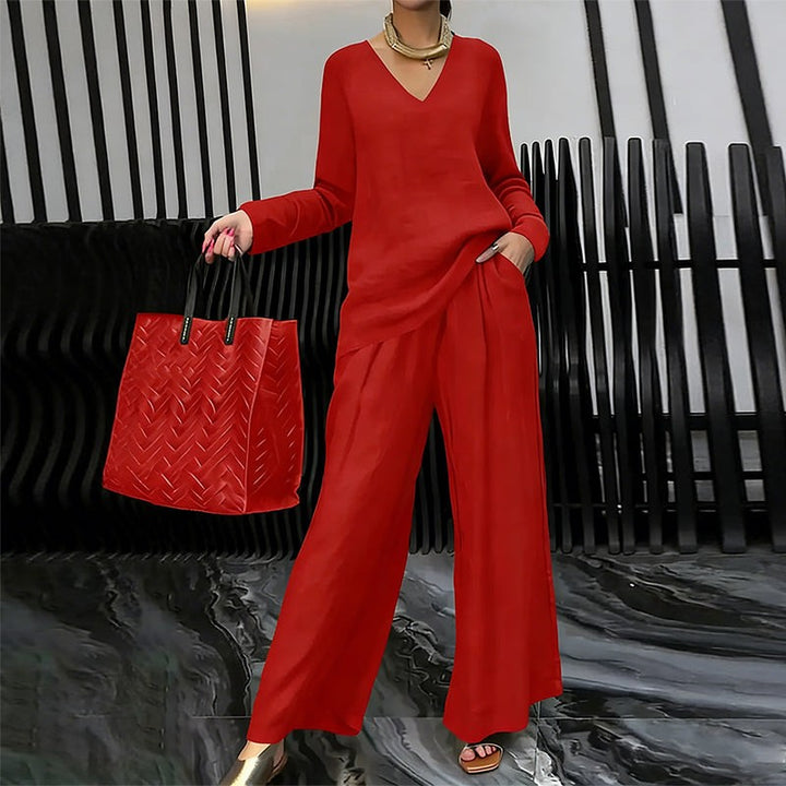 Yseult — Elegant Wide Leg Lounge Set for Women
