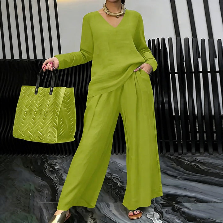 Yseult — Elegant Wide Leg Lounge Set for Women