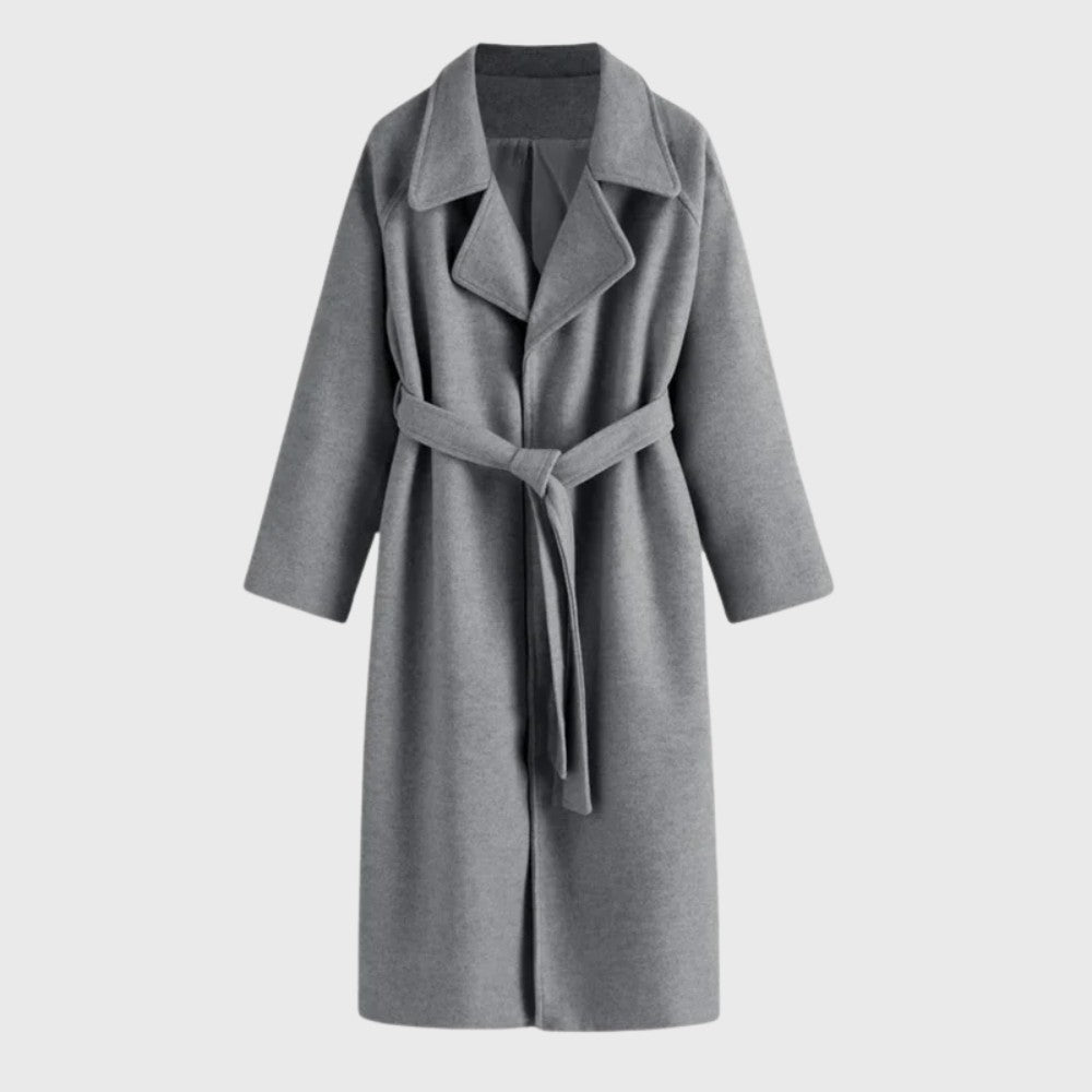 Eleonie Belted Tailored Wool Blend Winter Coat for Women