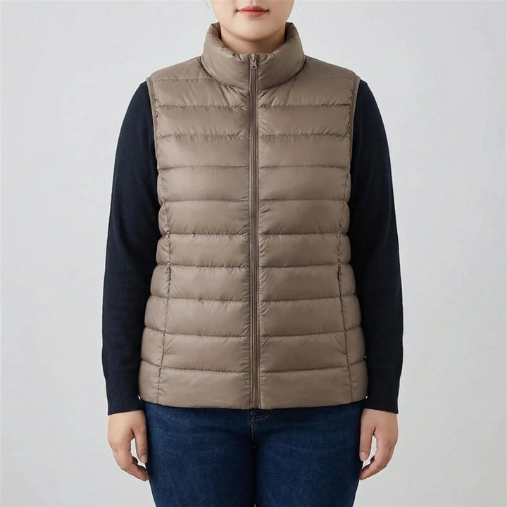 Elodine — Slim Fit Stand Collar Puffer Vest (6), StyleTruly