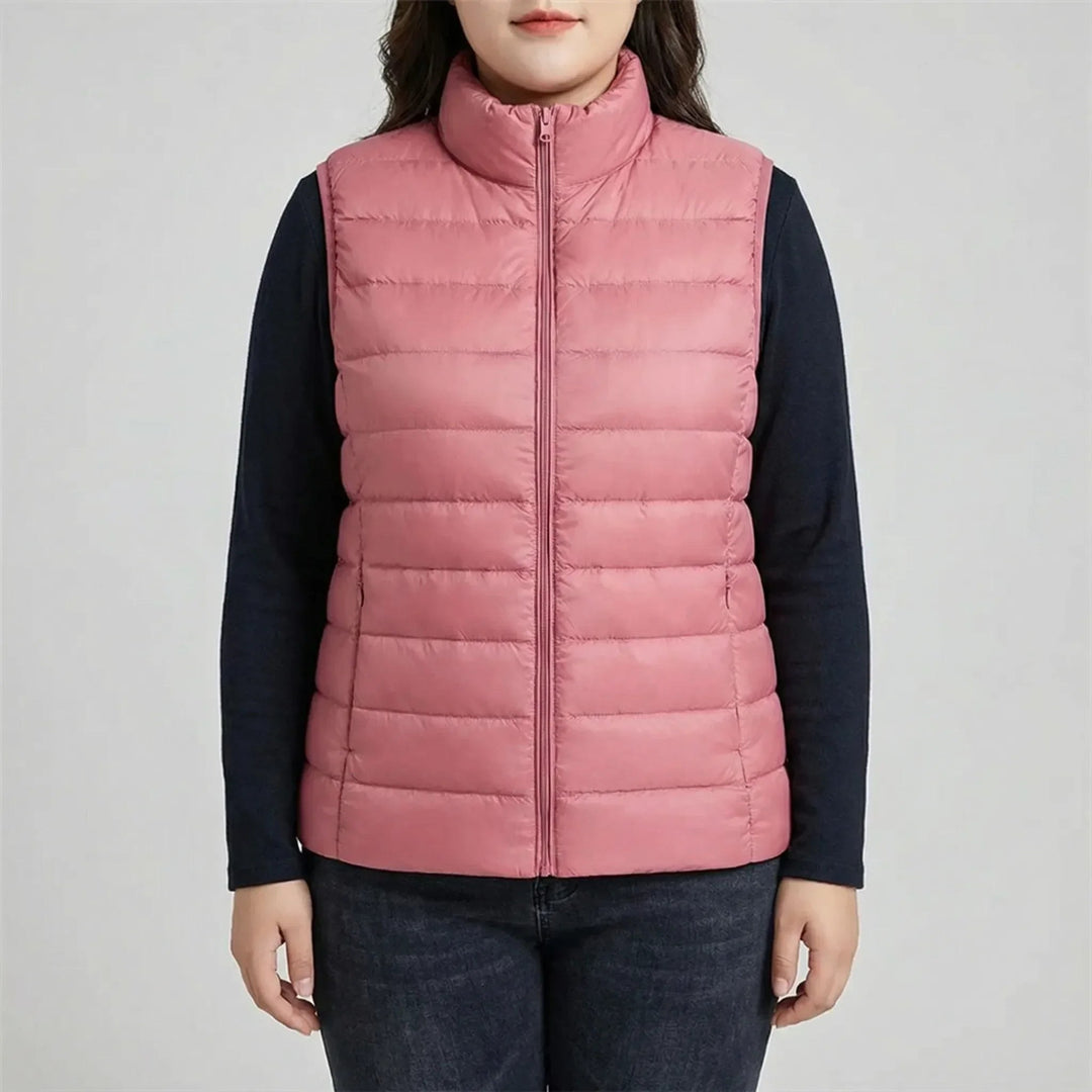 Elodine — Slim Fit Stand Collar Puffer Vest (7), StyleTruly
