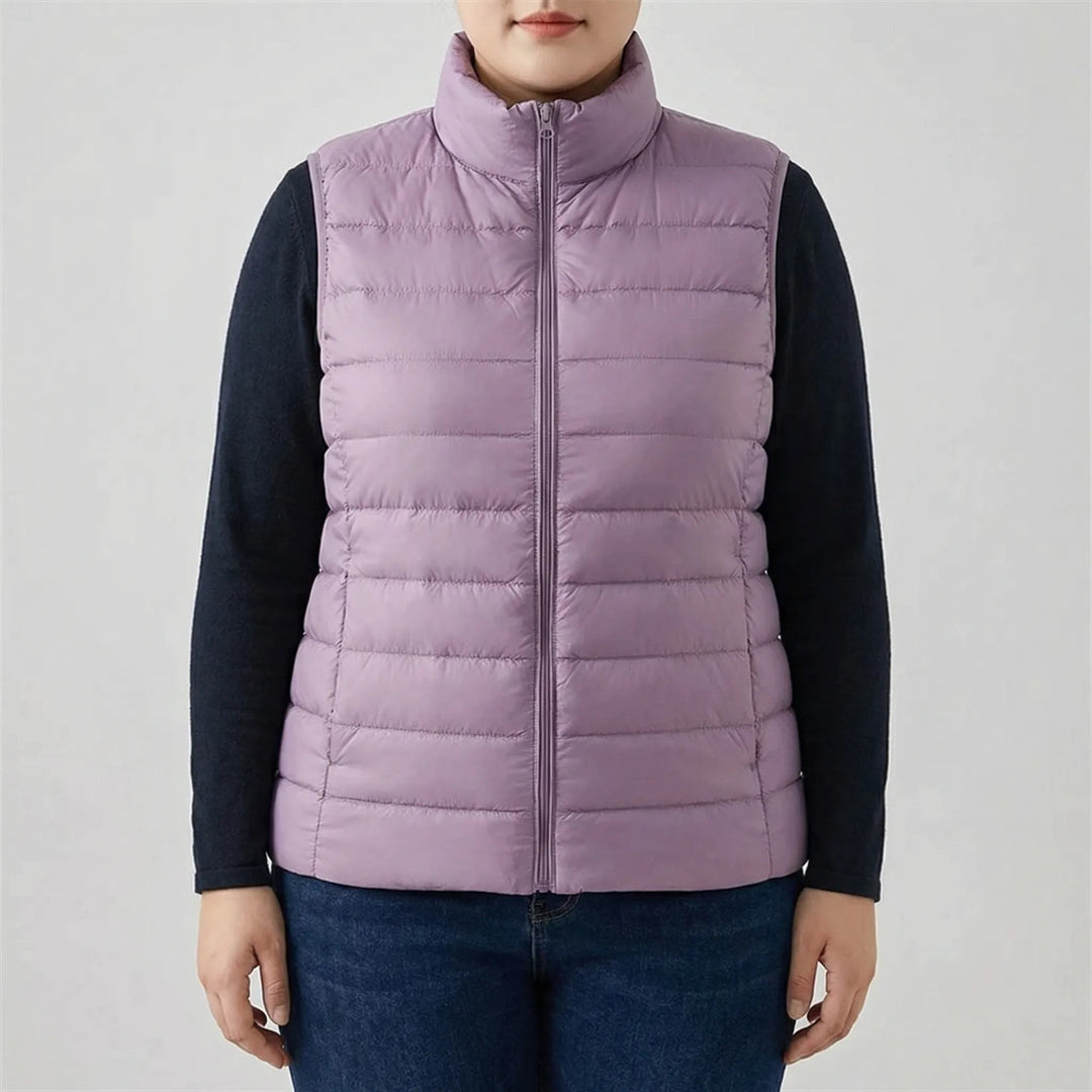 Elodine — Slim Fit Stand Collar Puffer Vest (8), StyleTruly