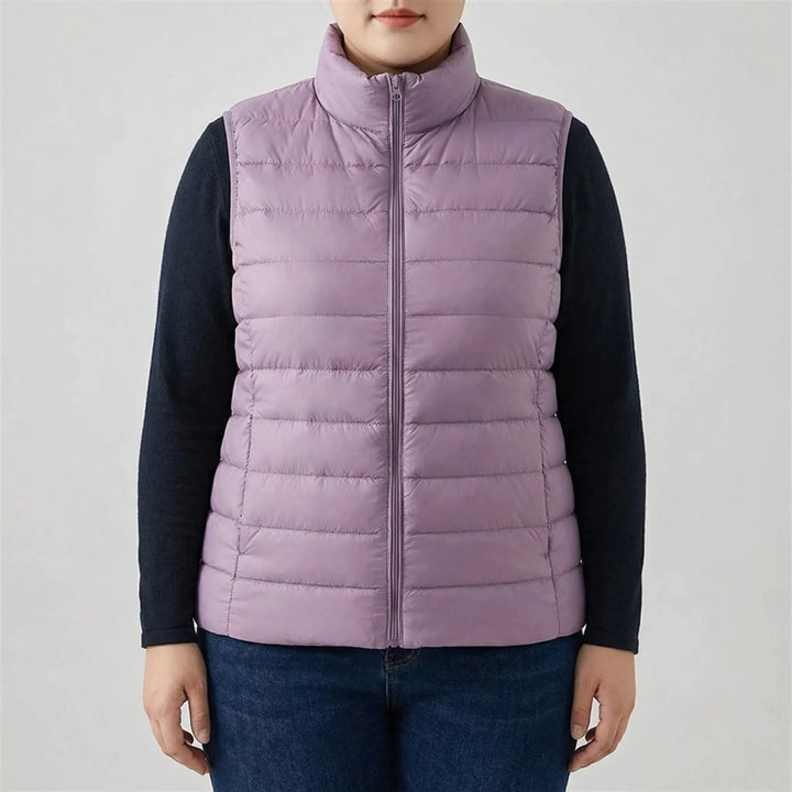 Elodine — Slim Fit Stand Collar Puffer Vest (8), StyleTruly