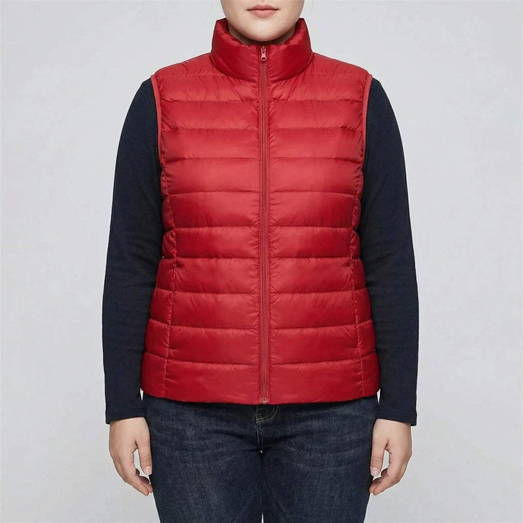 Elodine — Slim Fit Stand Collar Puffer Vest (9), StyleTruly