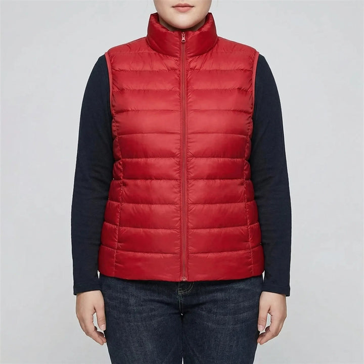 Elodine — Slim Fit Stand Collar Puffer Vest (9), StyleTruly