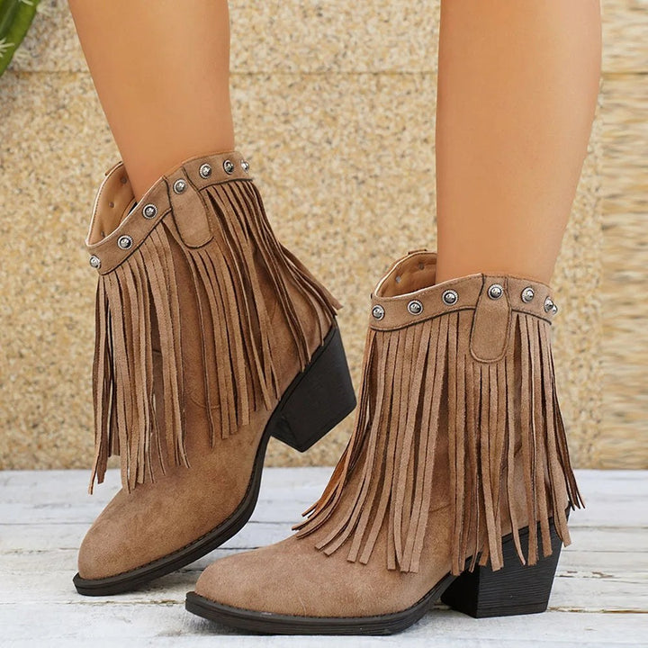 Everly studded fringe ankle boots — image 2