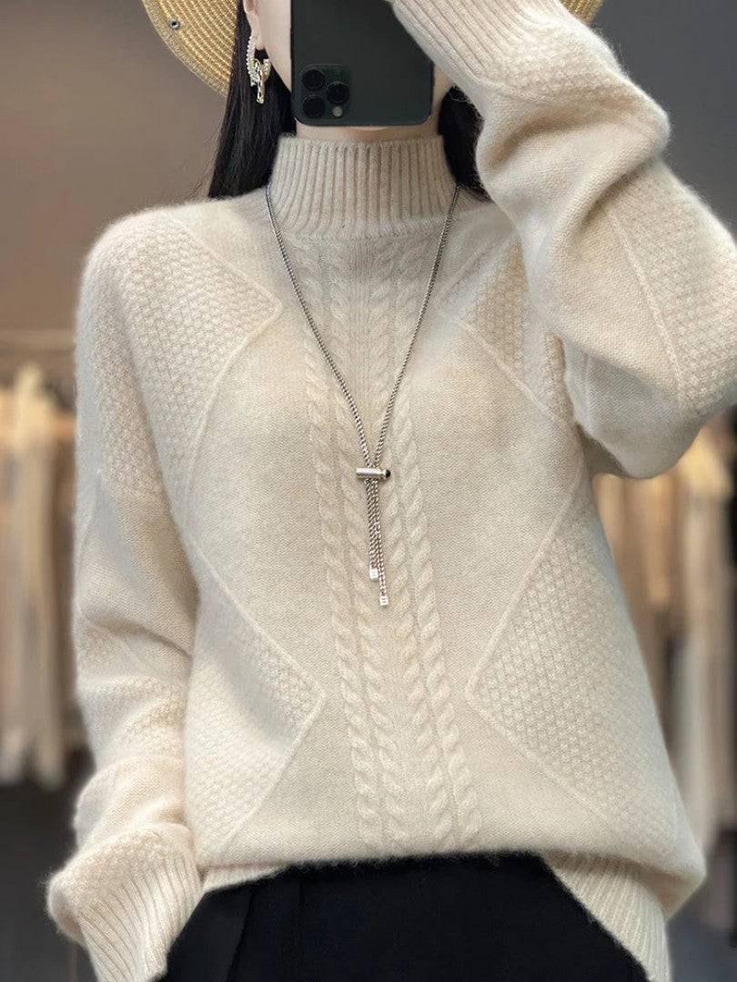Soft Cashmere Turtleneck Sweater for Women
