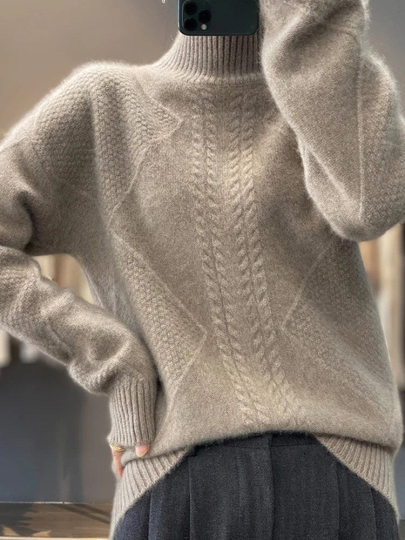 Soft Cashmere Turtleneck Sweater for Women