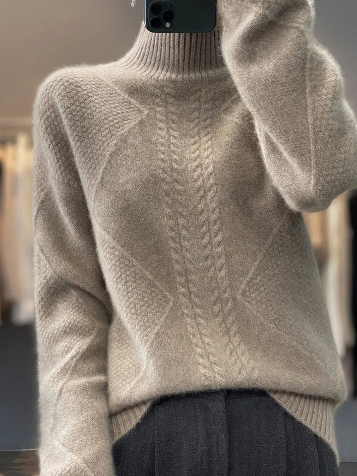 Soft Cashmere Turtleneck Sweater for Women