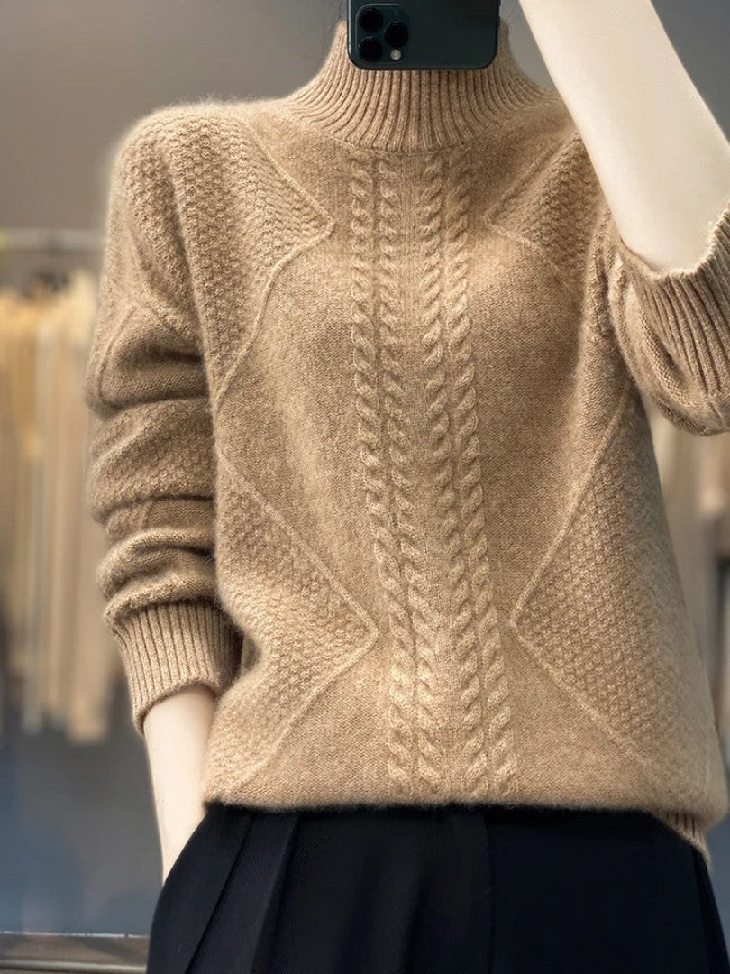 Soft Cashmere Turtleneck Sweater for Women