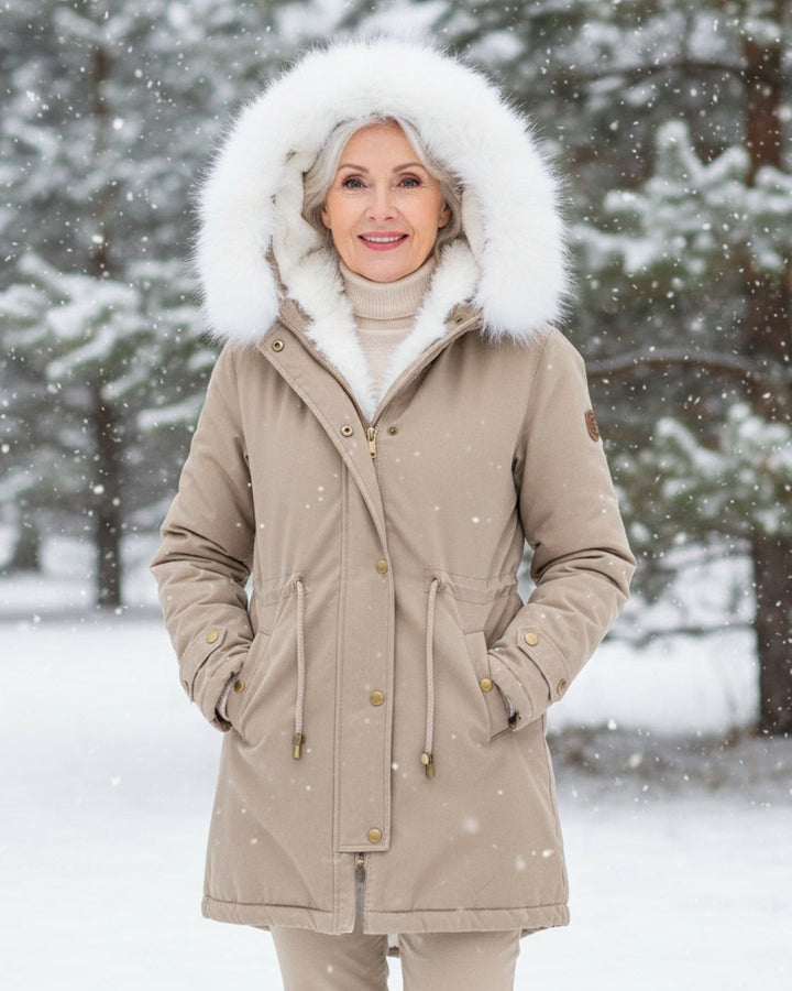 Victoire — Fur Hood Parka Winter Jacket for Women