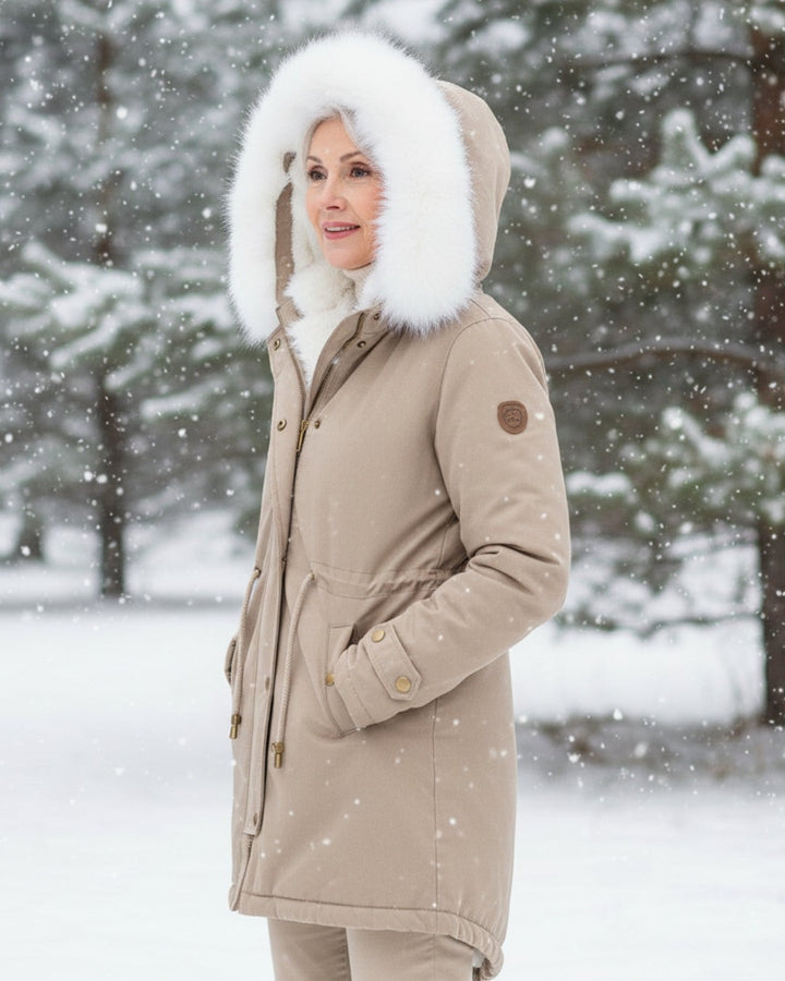 Victoire — Fur Hood Parka Winter Jacket for Women