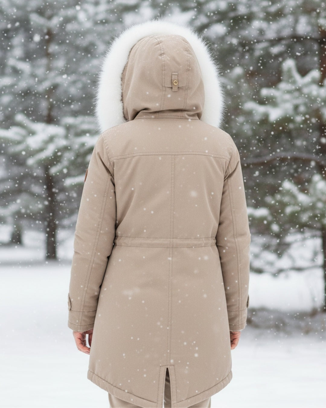Victoire — Fur Hood Parka Winter Jacket for Women