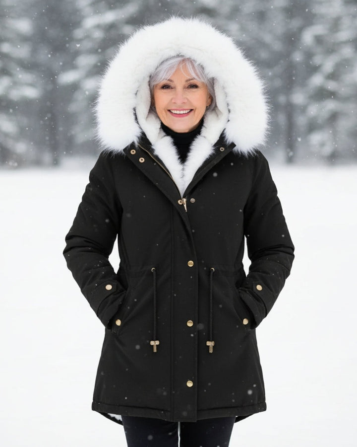 Victoire — Fur Hood Parka Winter Jacket for Women