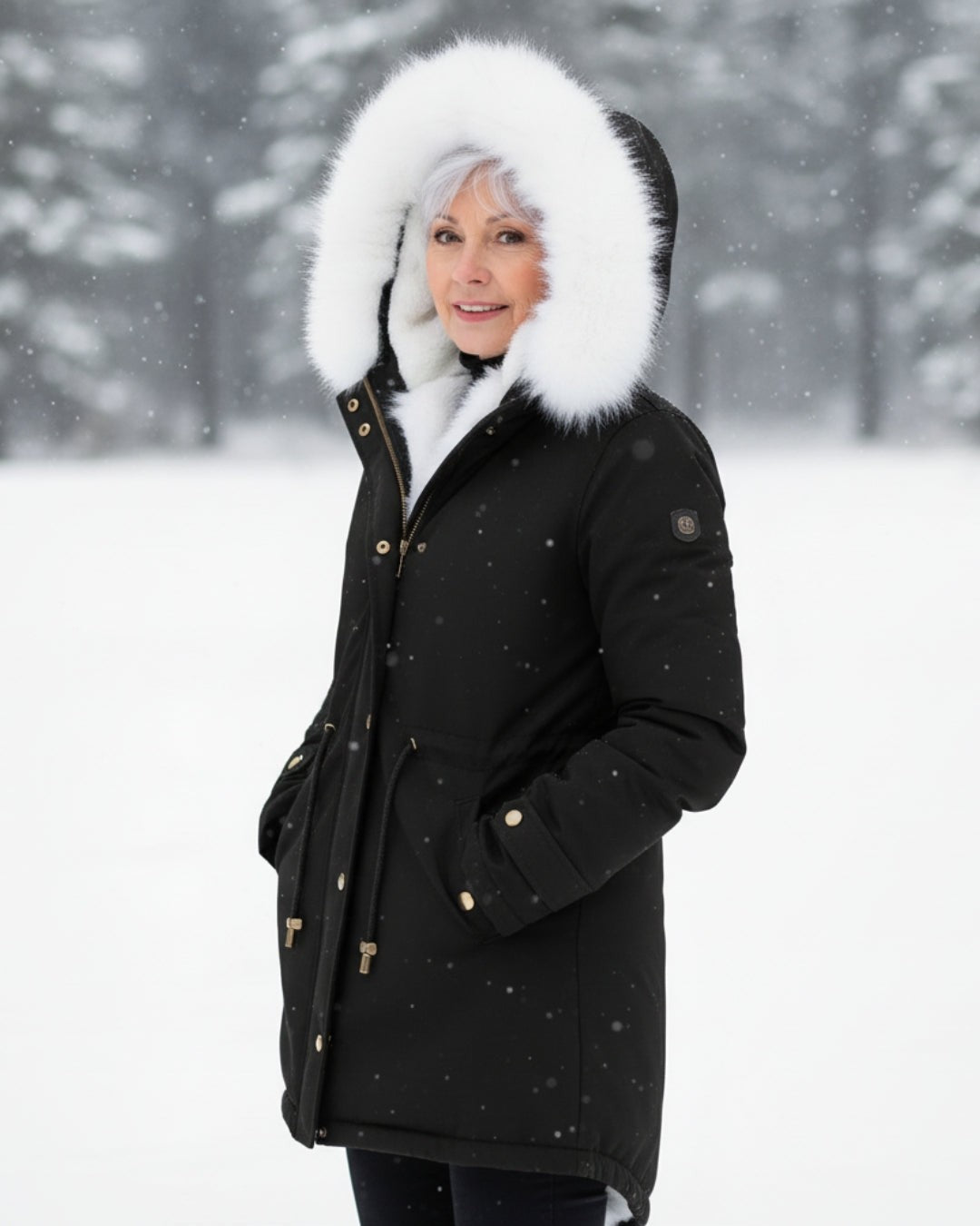 Victoire — Fur Hood Parka Winter Jacket for Women