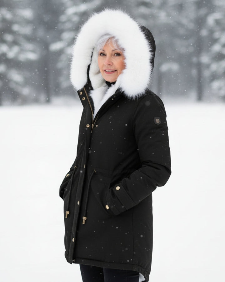 Victoire — Fur Hood Parka Winter Jacket for Women