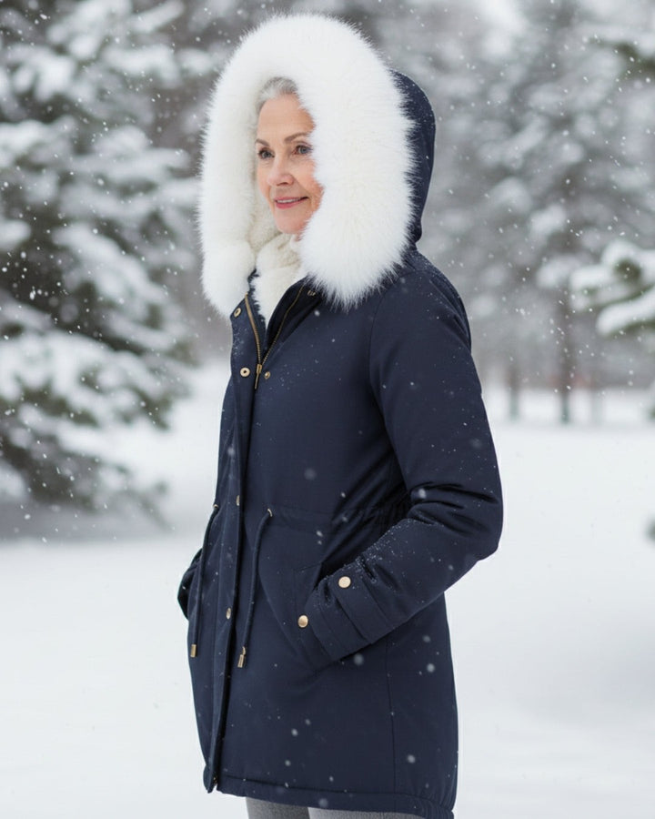 Victoire — Fur Hood Parka Winter Jacket for Women