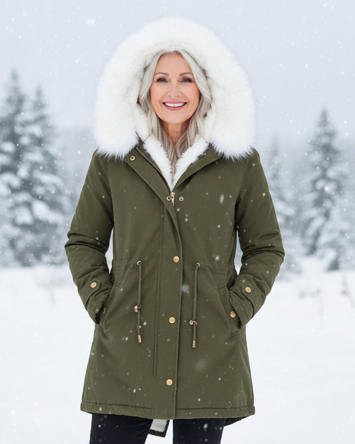 Victoire — Fur Hood Parka Winter Jacket for Women