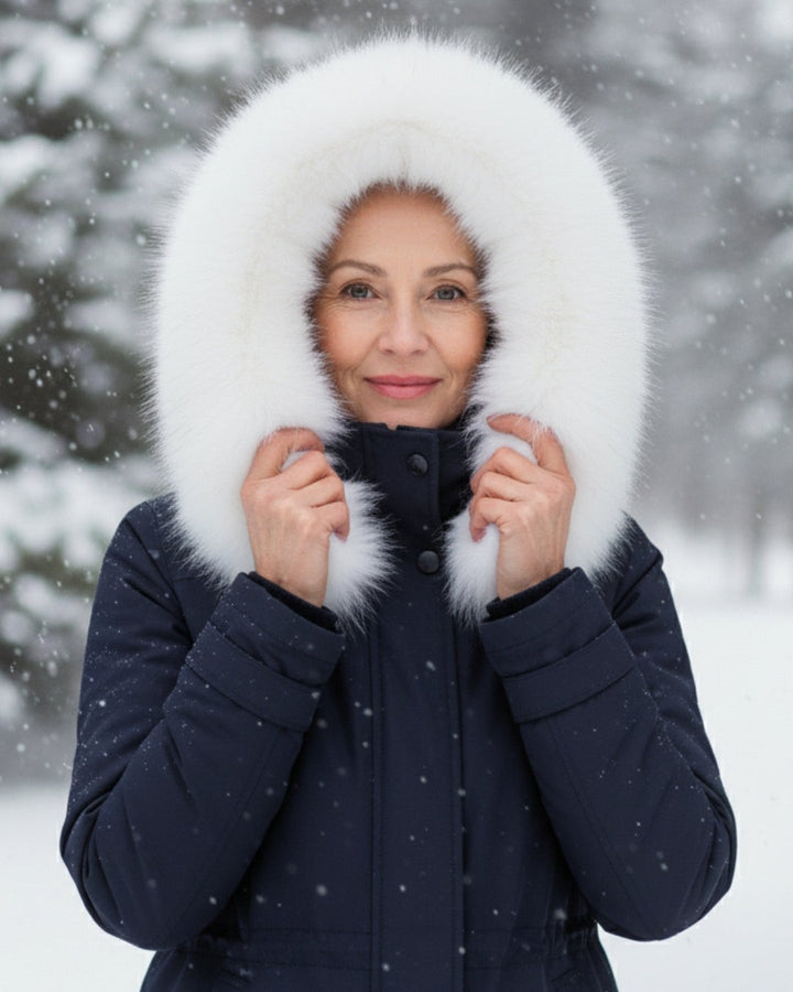 Victoire — Fur Hood Parka Winter Jacket for Women