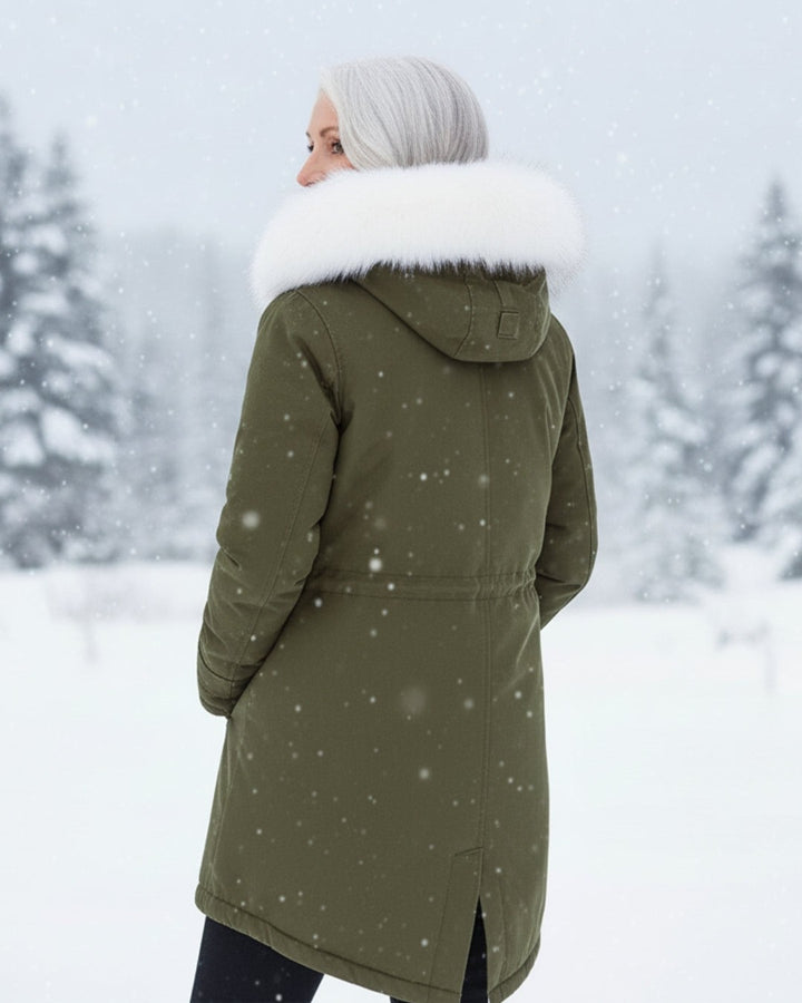 Victoire — Fur Hood Parka Winter Jacket for Women