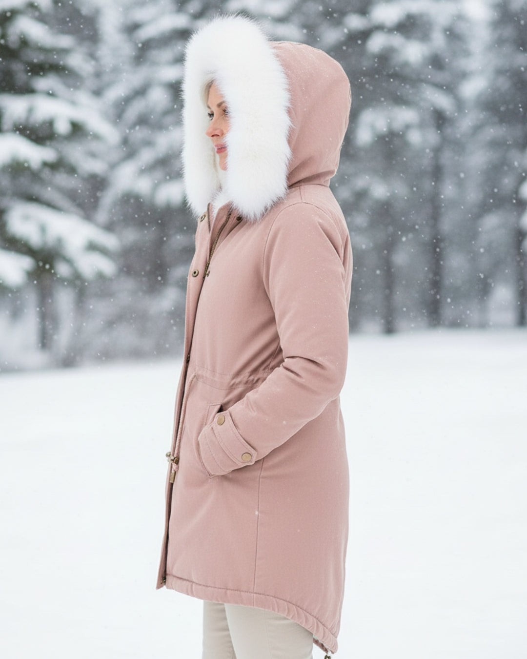 Victoire — Fur Hood Parka Winter Jacket for Women