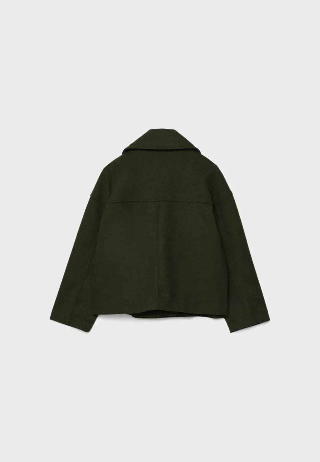 Gaetane Double Breasted Cropped Wool Blend Coat for Women