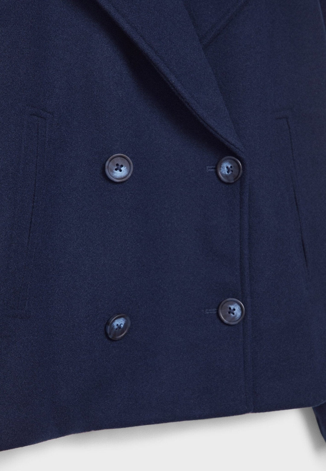 Gaetane Double Breasted Cropped Wool Blend Coat for Women