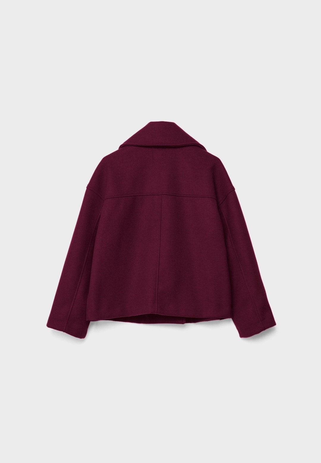 Gaetane Double Breasted Cropped Wool Blend Coat for Women