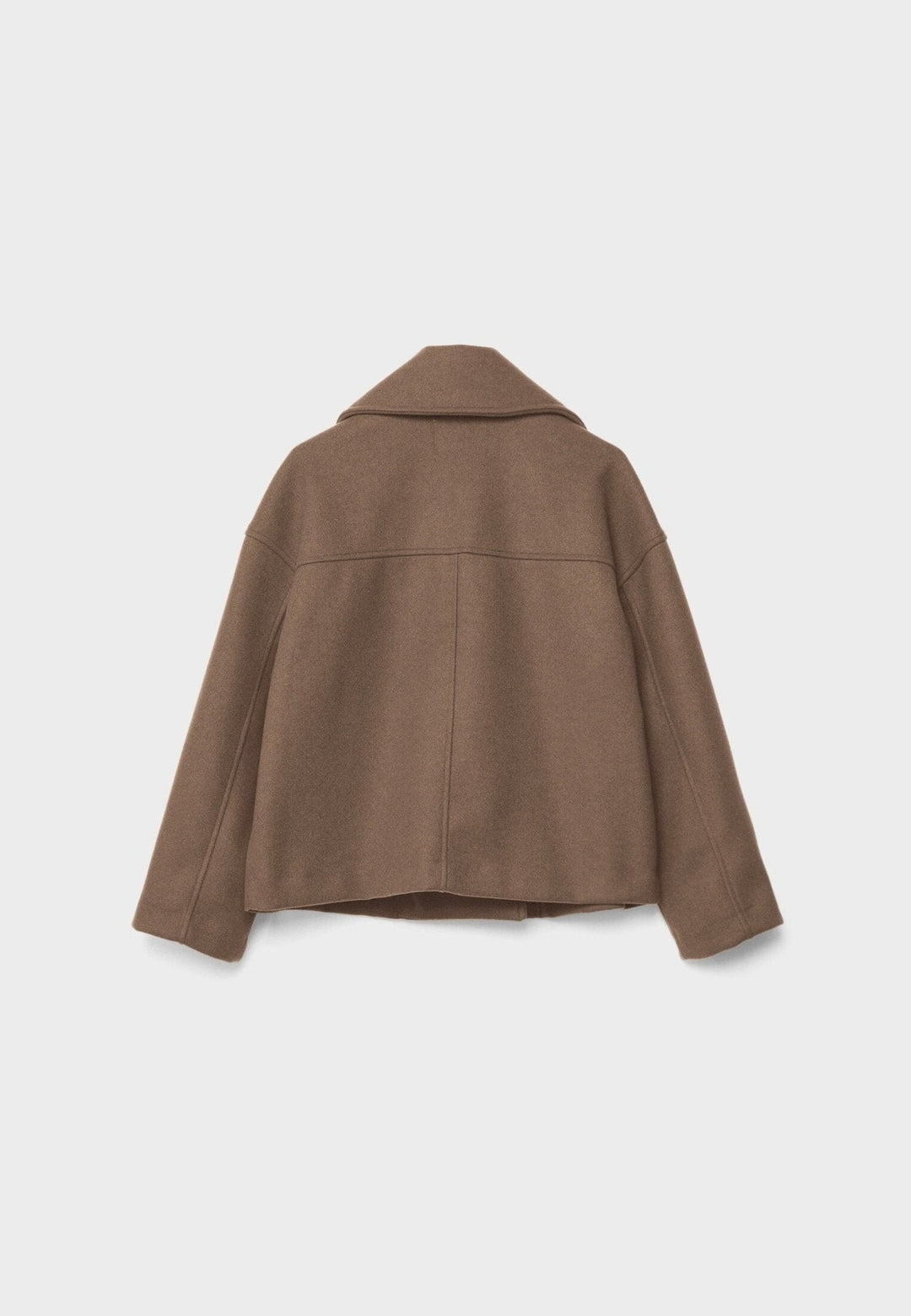 Gaetane Double Breasted Cropped Wool Blend Coat for Women