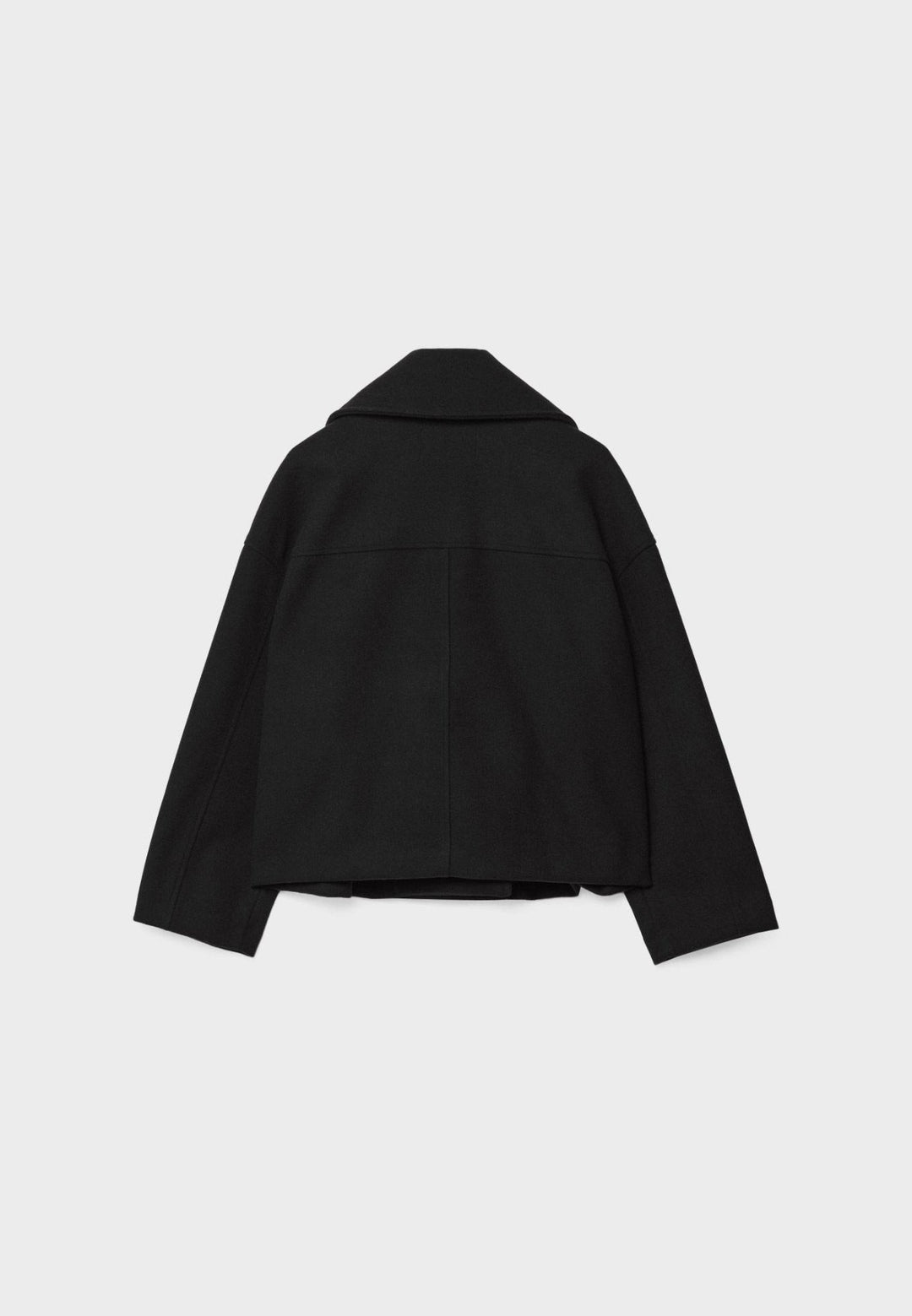 Gaetane Double Breasted Cropped Wool Blend Coat for Women