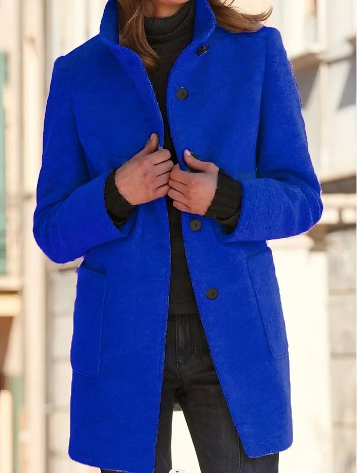 Garance — Classic Single Breasted Wool Blend Coat for Women, StyleTruly