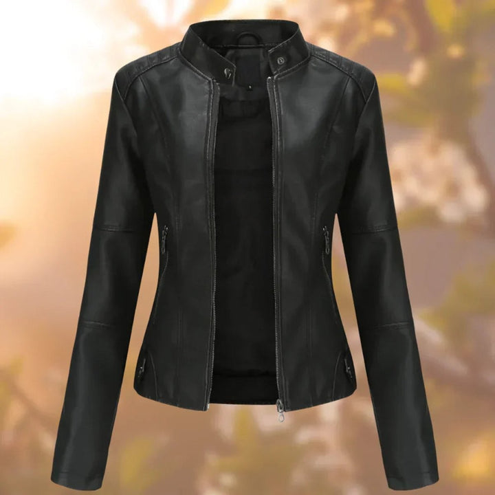 Georgia zip up leather jacket — image 1