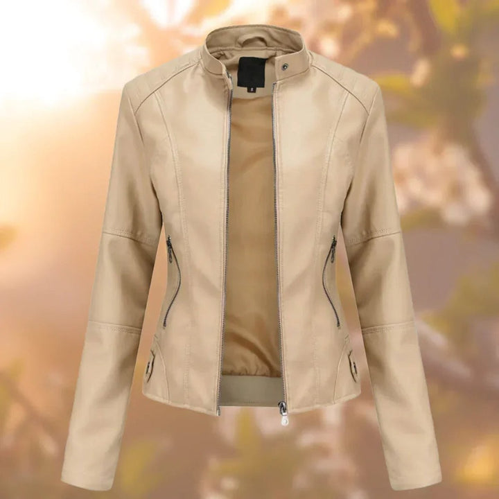 Georgia zip up leather jacket — image 4