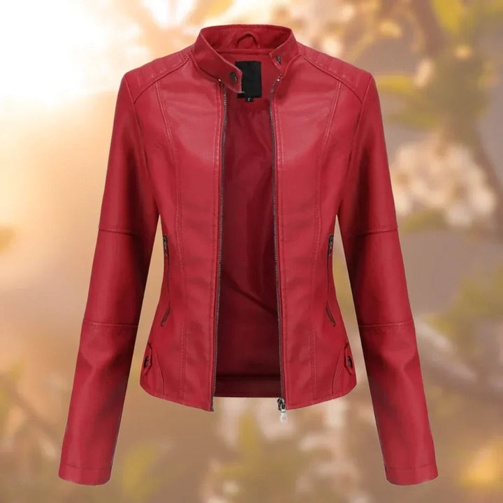 Georgia zip up leather jacket — image 5