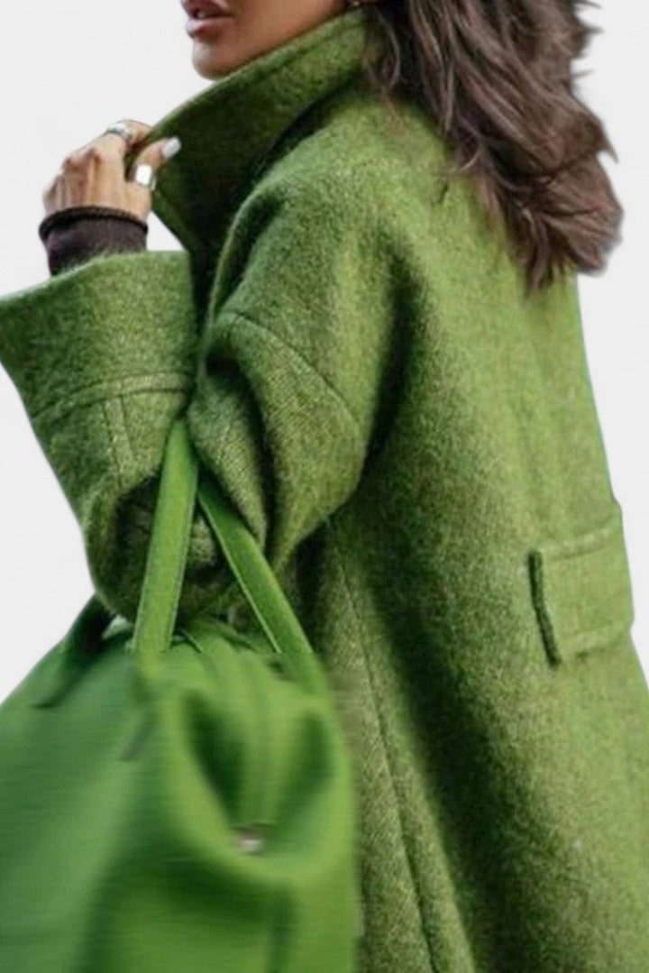 Germaine Oversized Double Breasted Longline Wool Coat for Women