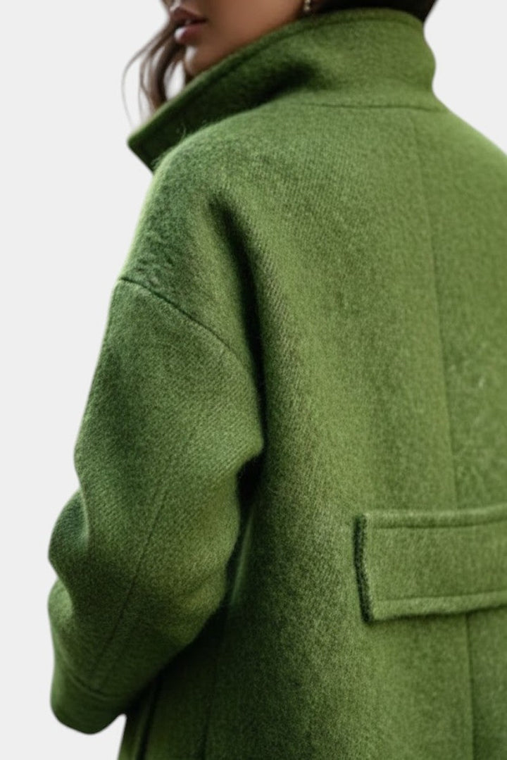 Germaine Oversized Double Breasted Longline Wool Coat for Women