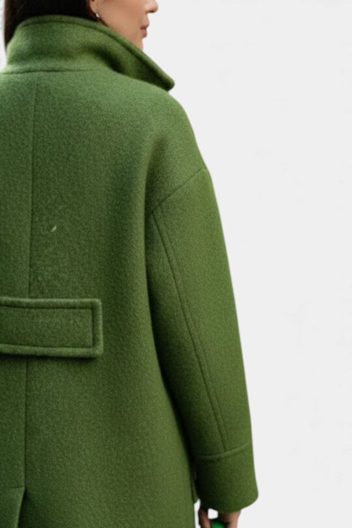 Germaine Oversized Double Breasted Longline Wool Coat for Women