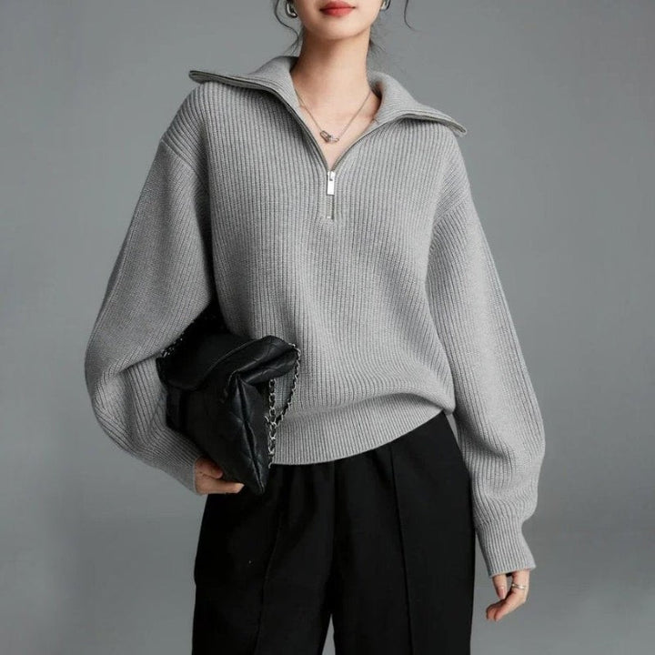 Striped Knit Sweater for Women