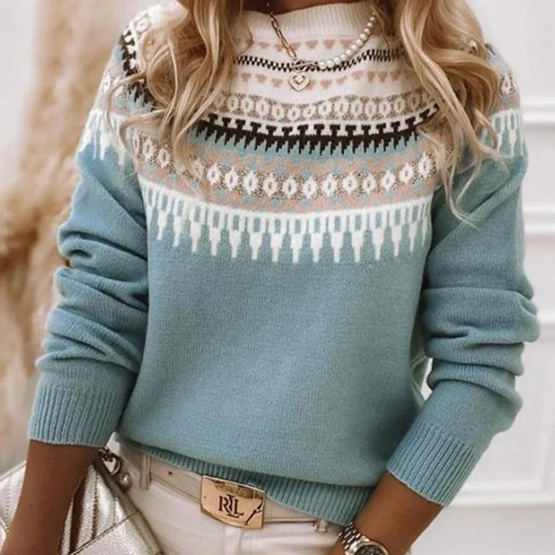 Fair Isle Knit Sweater for Women