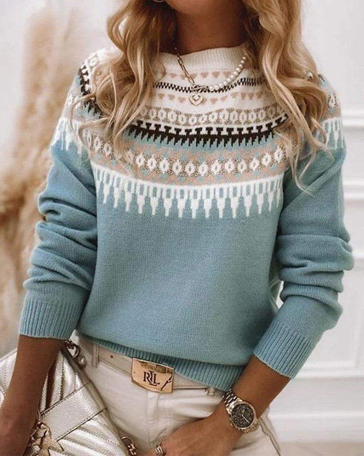 Fair Isle Knit Sweater for Women