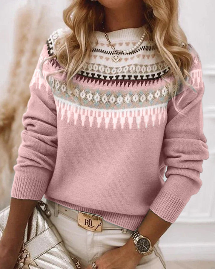 Fair Isle Knit Sweater for Women