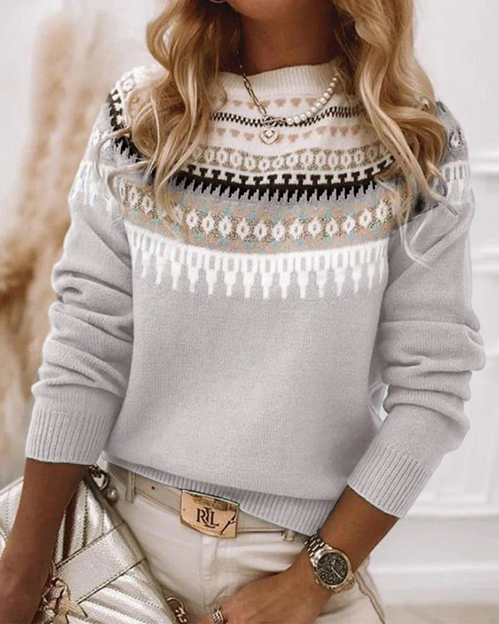 Fair Isle Knit Sweater for Women